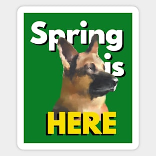 Cute dog announces spring Magnet